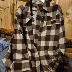 Free People We The Free Flannel Shirt. Size M  NWT